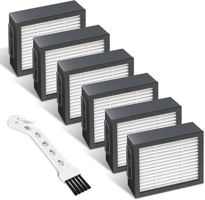 Improvedhand Replacement Filters for iRobot Roomba E, I & J Series - 6 Pack High Efficiency with Cleaning Brush