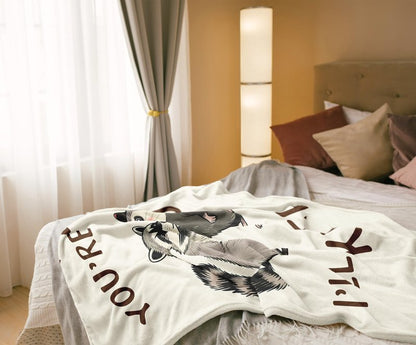 Hibolen Best Friend Birthday Gifts for Women Blanket 50"x60", Friendship Gifts for Women, Birthday Gifts for Woman Friendship, Bestie/Soul Sister Present, Raccoon and Opossum Throw