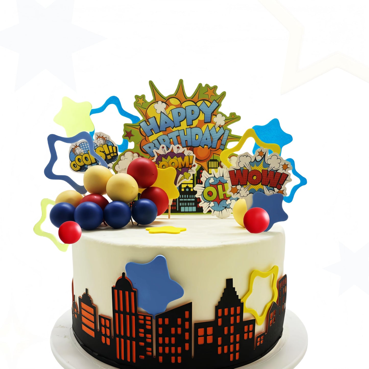 Superhero Cake Decorations Superhero Themed Party Decoration City Cake Border Decoration
