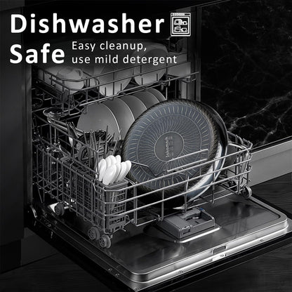 SAKAMOSH 8" Non Stick Frying Pans, Hybrid Ceramic Stainless Steel Pan, Skillet with Stay-Cool Handle, Non Toxic, PFAS PFOA PTFE Free, Dishwasher & Oven Safe, Induction, Compatible with All Cooktops