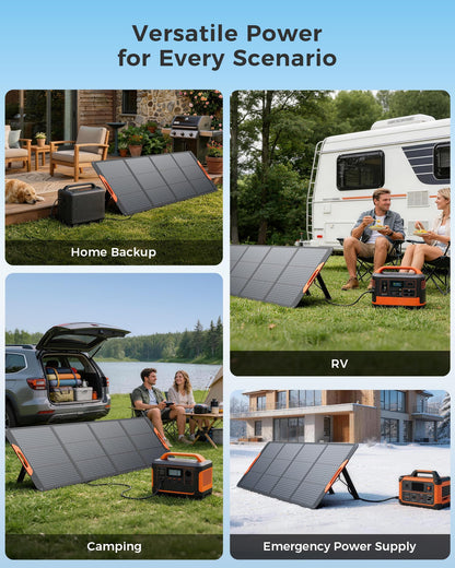 ZOUPW 200W Portable Solar Panel for Power Station,23.5% Efficiency Mono Foldable Solar Charger with 4 Kickstands for Jackery 1000 V2/Bluetti/EcoFlow/Anker,IP67 Waterproof for Camping RV Power Backup