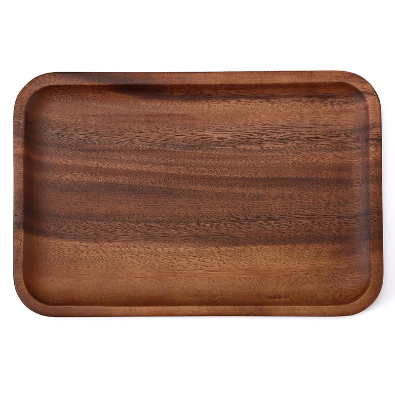 Velinjowy Serving Acacia Wood Valet Tray for Men Women, Catch All Acacia Mens Key Dump Bedside Nightstand Organizer EDC Decorative Wooden Tray for Phone Watch Wallet Keys Jewelry