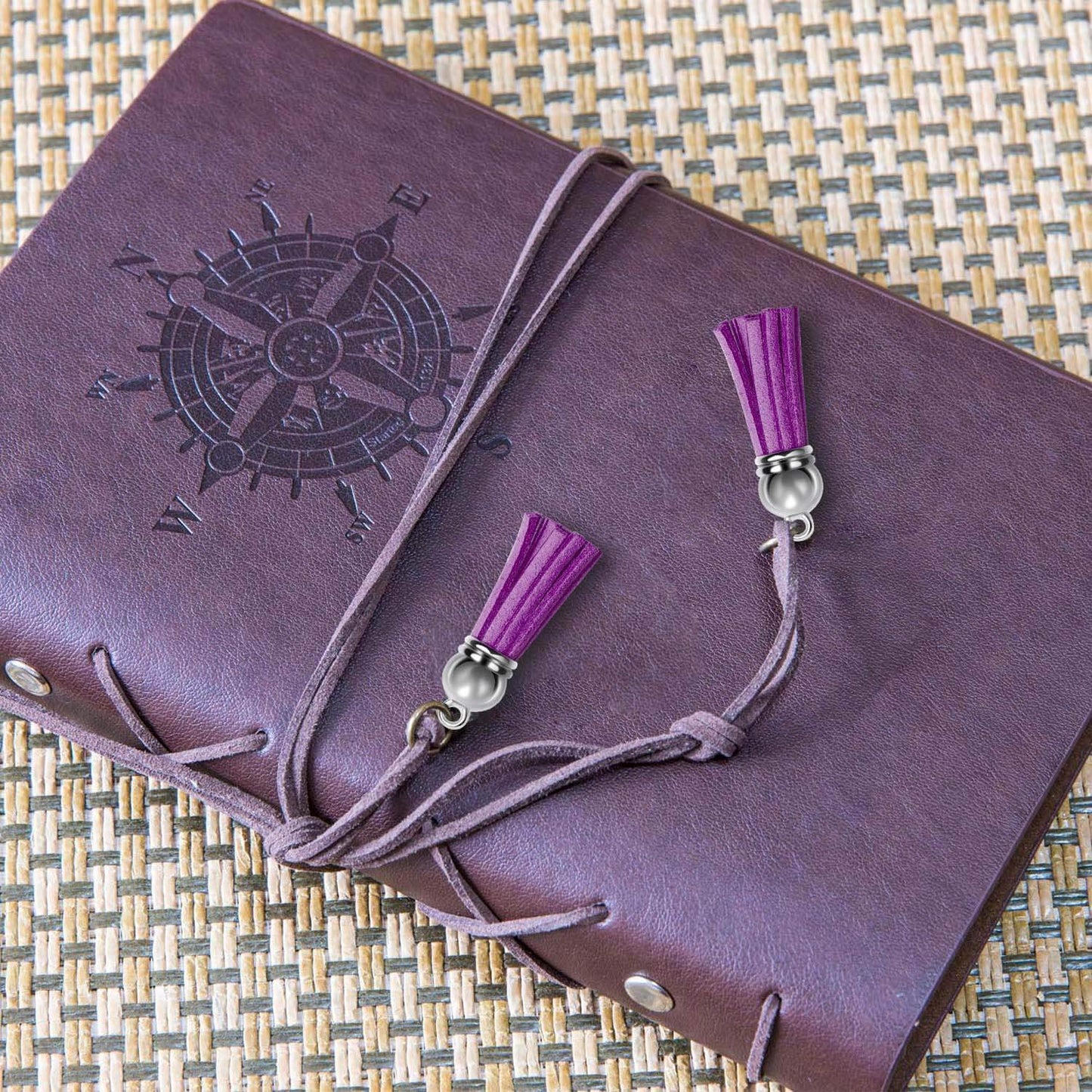 Cridoz 200pcs Leather Keychain Tassels Bulk for Crafts, Acrylic Blanks, Charms, Earrings, Bracelets and Jewelry Making (40 Colors)