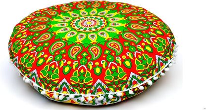 22 Inches Large Round seat Floor Cushion Chair Ottoman Cover Pouf Pillow Meditation Floor Cushions for Adults Seating