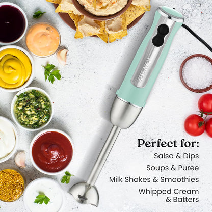 Zulay Immersion Blender Handheld, 800 Watt with High Power Turbo Mode, Stick Blender for Smoothies & Soup
