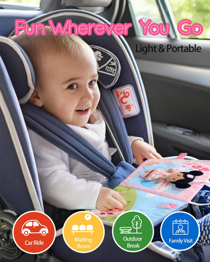 LeyaDoll Interactive Sensory Soft Cloth Book, Educational Crinkle Quiet Activity Busy Book for Babies,Toddler Travel Toy Gift for 1-3 Year Old Boys and Girls (A Berry Special Day)