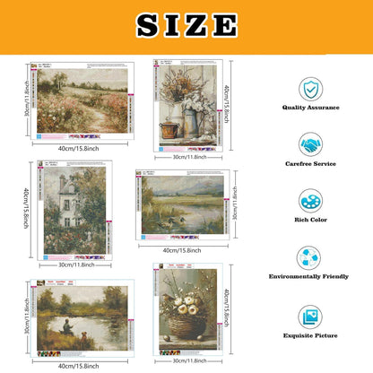 GOUOYANA Large Diamond Art Kits for Adults - 6 pcs, Diamond Art Flowers for Beginners, DIY Full Rhinestone 5D Diamond Painting Kits (Gemstone Craft and Diamond Dots), Home Wall Decoration (12x16 inch)