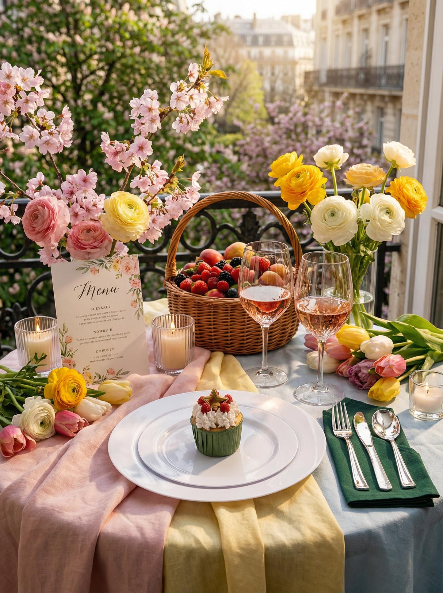 FLOWERCAT 60PCS White Plastic Plates - Heavy Duty White Disposable Plates for Mother's Day/Birthday Party/Wedding -serve for 30 guests Include 30PCS 10.25" & 30PCS 7.5" Plates for Party