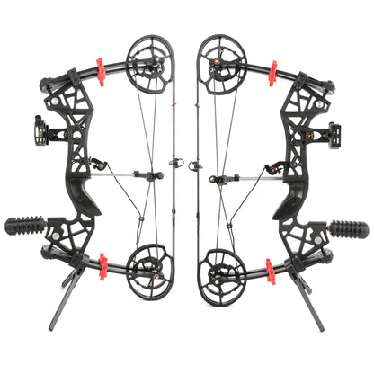 FQH Battle Falcon 40-65 Lbs Short Axle Steel Ball Compound Bow, Dual Use Hunting Archery Set for Adult Beginners Outdoor Training