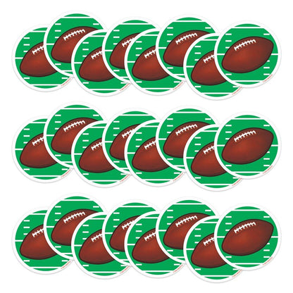 Beistle Football Coasters, Set of 24, Tableware for Game Day Parties, and Tailgating, Drink and Beverage Protectors for Sports-Themed Events