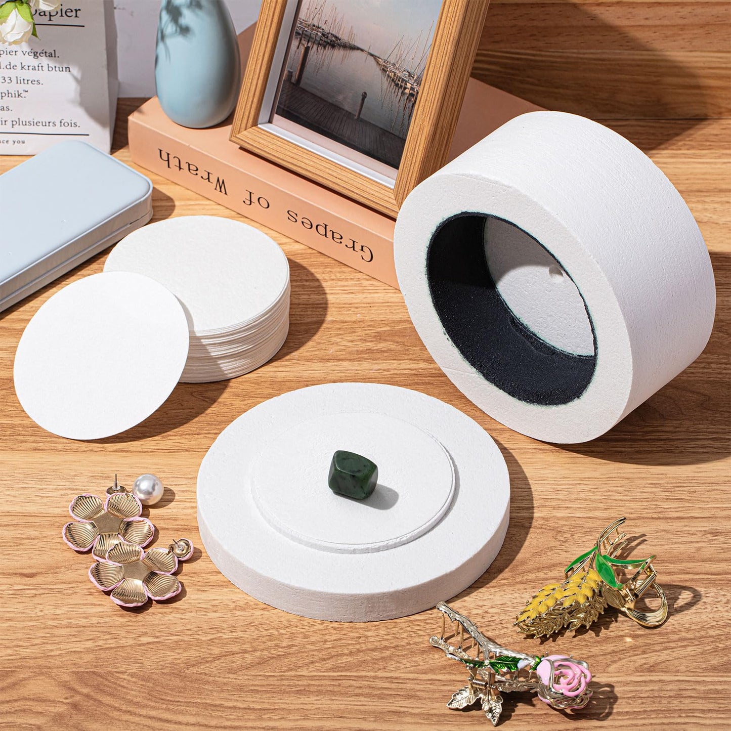 Tujoe 1 Pcs Large Microwave Kiln with 50 Pcs Kiln Paper Professional Glass Jewelry DIY Tools Pottery Kit for Home Use Glass Fusing Melting Jewelry Making Fuseworks Beginners