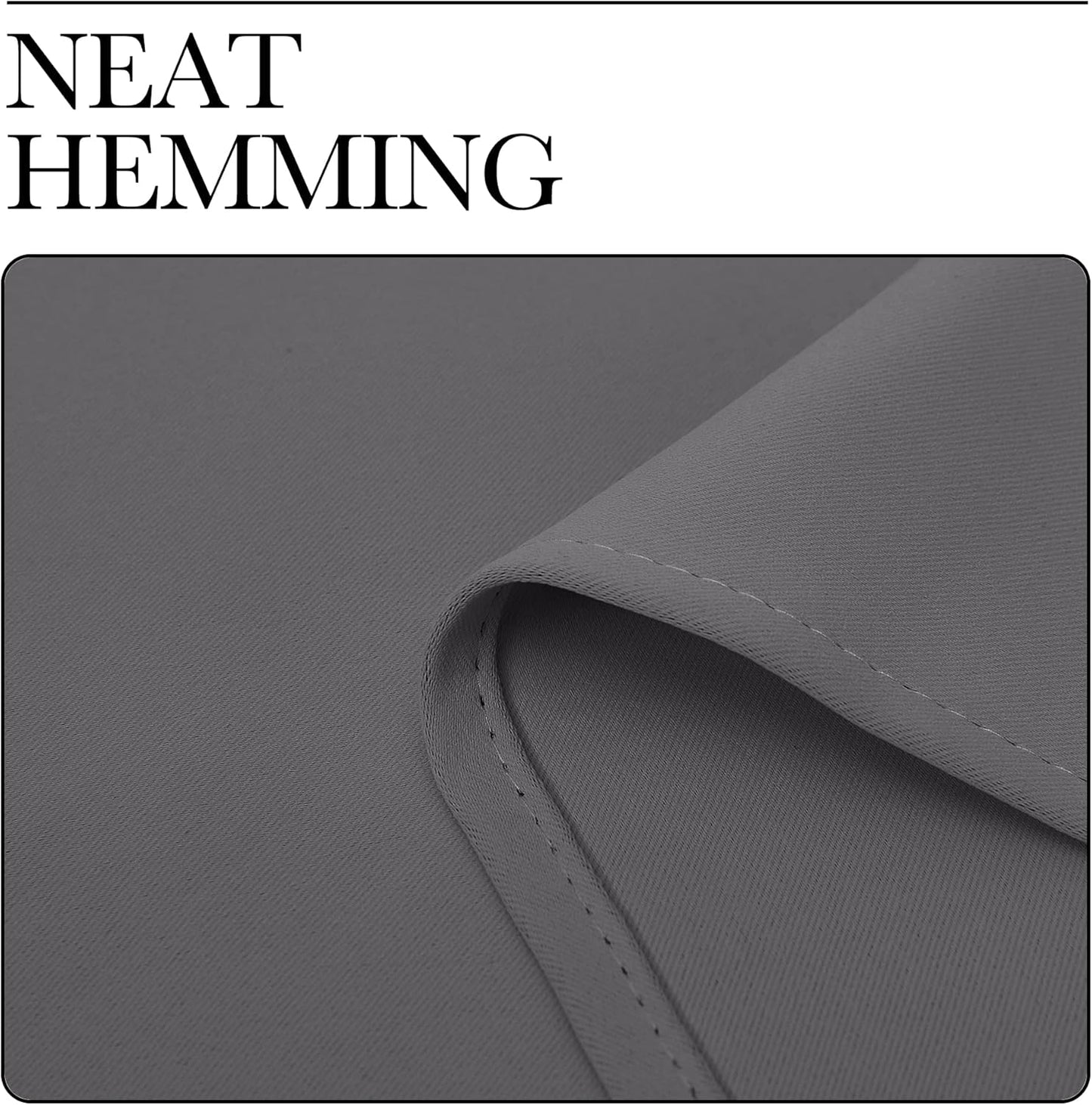 NICETOWN Blackout Curtains - Triple Weave Thermal Insulated Grommet Draperies | 55"x96", Grey (1 Pair)