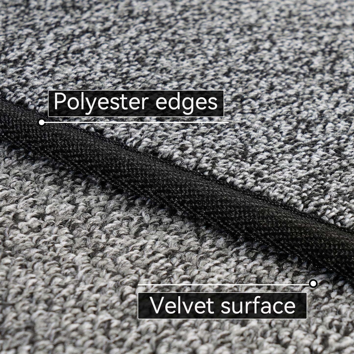 AREDO Runner Rug with Non Slip Rubber Backing, Washable Soft Floor Carpet for Kitchen, Hallway, Entryway Indoor, Bedroom, Laundry, Low Pile Area Rugs, Solid color with Pointillism style, 2*6 ft BLACK