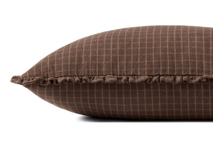 Loloi Chris Loves Julia Dinah Collection PCJ0012 Chocolate/Latte 16'' x 26'' Cover w/Down Pillow