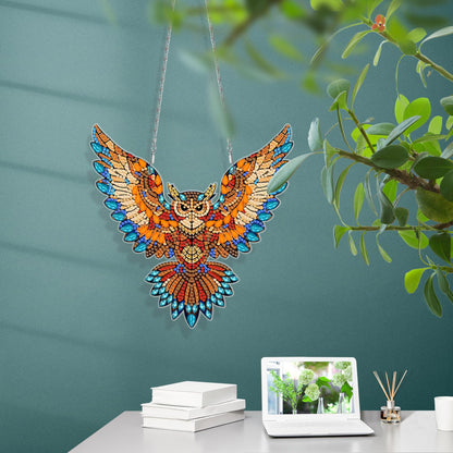 MaiYiYi 3 PCS DIY Hanging Diamond Art Pendant Painting Kit Owl Diamond Painting Suncatchers Cute Owl Diamond Art Ornaments for Home Wall Window Art Decor (12.79X7.67 inch)