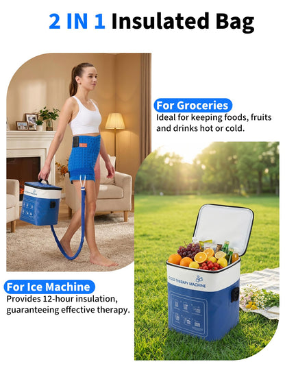 Cold Therapy Machine for Hip After Surgery with Pressure Regulator & Temperature Display, Ice Machine for Hip Replacement with Timer, Ice Wrap Pad Cryotherapy System for Post-Surgery Pain Relief