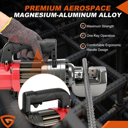 1400W Electric Rebar Cutter, 7/8" Hydraulic Portable Rebar Cutter 3-4s Cutting Speed Cuts 4-22mm #7 3/8" 5/8" up to 0.87" Rebar/Steel, RC-22,with Easy to Carry Box