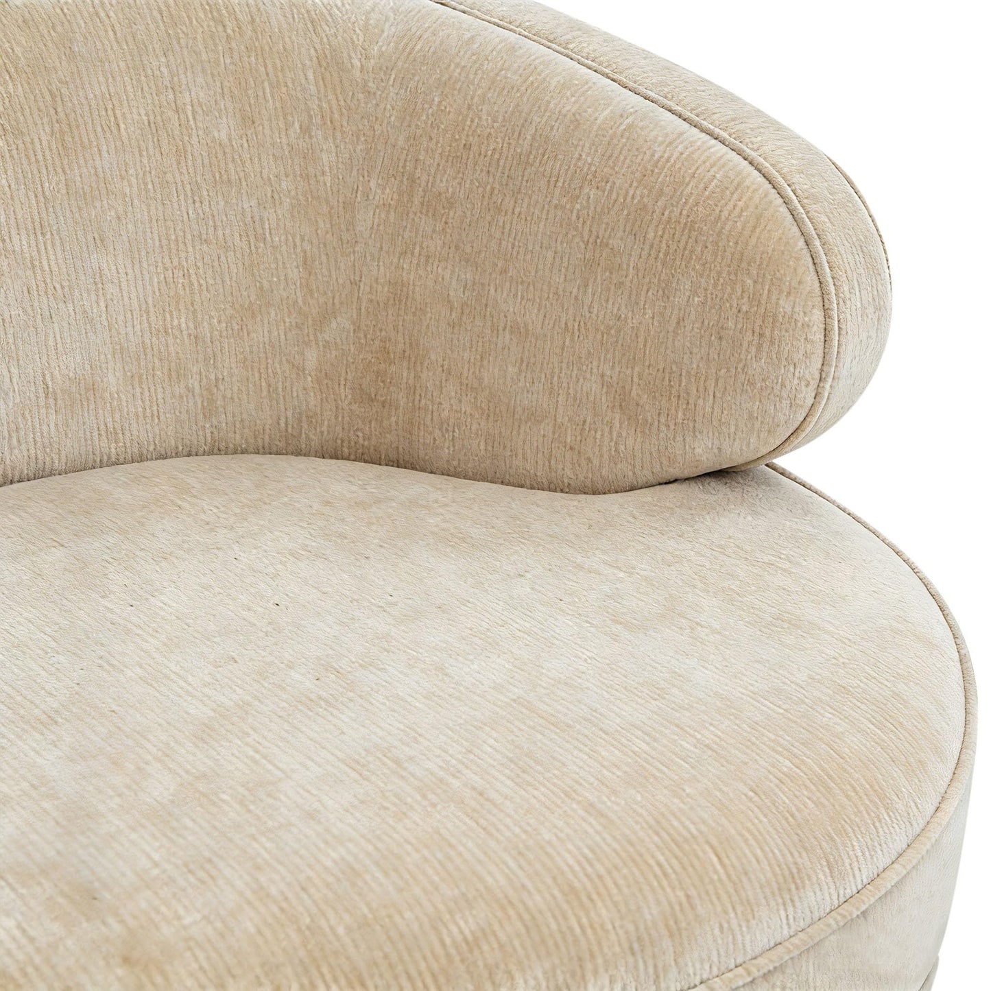 SAFAVIEH Couture - Primrose Curved Sofa - Taupe Chenille Upholstery - Ideal for Living Room, Family Room, 89.4" W x 44" D x 33" H (SFV4715F)