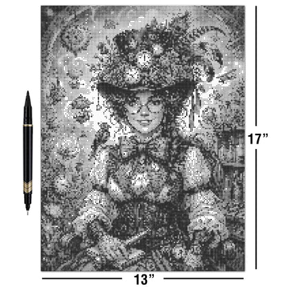 On The Dot Art - Painting Kit for Adults|Gears, Glasses, & Gadgets Victorian Steampunk 13x17 Canvas w/Dual Tip Marker|Alternative to Diamond Painting|No Tiny Pcs No Mess Gothic Fashion Frameable Gift