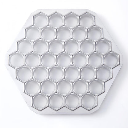 Pelmeni Maker – 37-Hole Aluminum Pelmeni Mold, Russian Ravioli Maker, Dumplings Mold for Homemade Siberian Meat Dumplings, Pierogi, and Pastry Dough Press