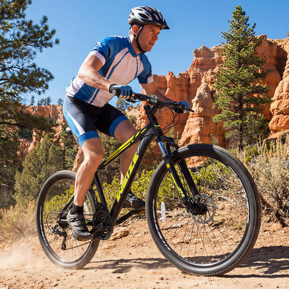 WEIZE Mountain Bike, 26/27.5-Inch Adult Bike, 21-Speed Rear Disc Brake, Lightweight Aluminum Frame for Men and Women, Comfort Saddle for Outdoor Trail Riding,Black