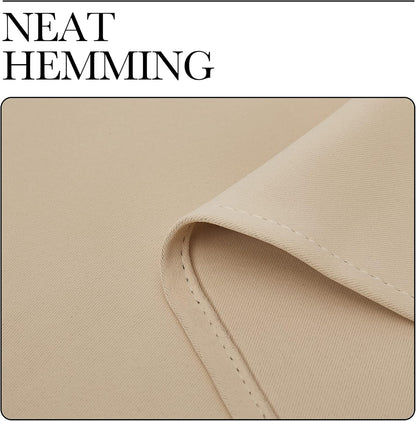 NICETOWN Room Darkening Curtains - Thermal Insulated Grommet Draperies for Bedroom | Biscotti Beige, 2 Panels (W42 x L50)
