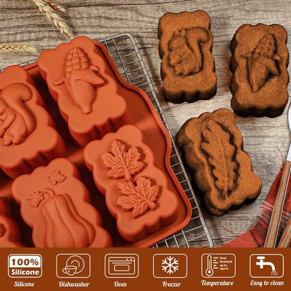 Kamehame Heart Bunt Cake Pans, 2 Pack Heart Shape Muffin Pan Small Heart Shaped Cake Pans Nonstick Heart Silicone Molds for Baking