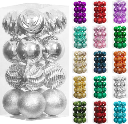 XmasExp 16ct Christmas Balls Ornaments - Shatterproof Large Hanging Balls for Holiday Wedding Party Tree Decoration