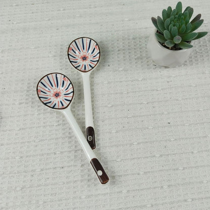 6 PCS Soup Spoons,Asian Soup Spoon,Chinese Soup Spoon,Ceramic Small Spoon Japanese Spoons for Pho Cereal Wonton Dumpling Miso-Set of 6