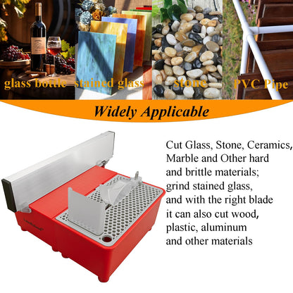 Electric Bottle Cutter, DIY Machine for Cutting Wine, Beer, Liquor, Whiskey, Alcohol, Champagne, Materials Cutter Trim Saw - Rock, Stone, Glass Cutting, Trimming, Sawing Machine