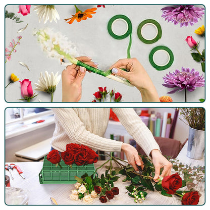 4 Pack Floral Foam Cage, Foam Cage Blocks for Fresh Flower, Green Flower Cage Holders for Artificial Flower Arrangement, Wedding Holiday, Interior and Garden Decorations