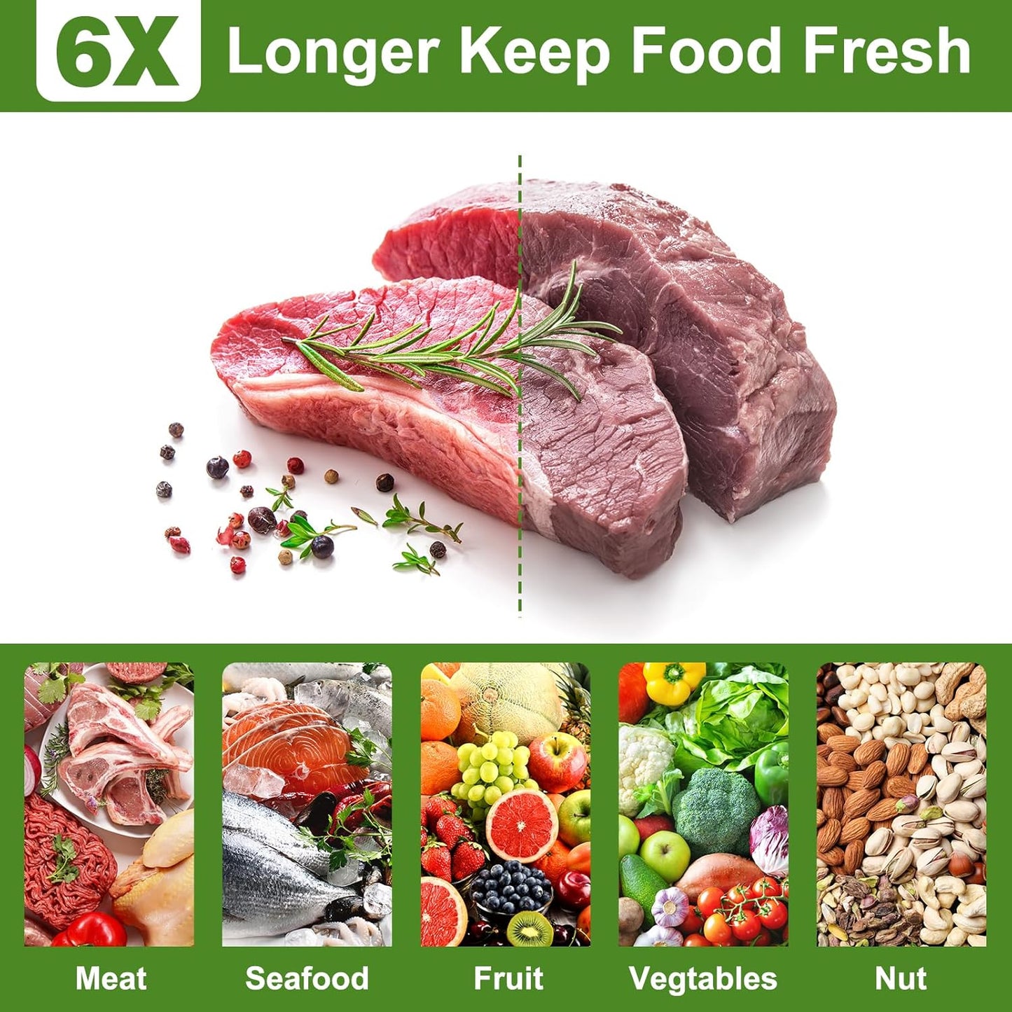 Vacuum Sealer Bags - 150 Precut Food Saver Seal Bags | BPA-Free, Puncture Resistant, 50 Gallon & More