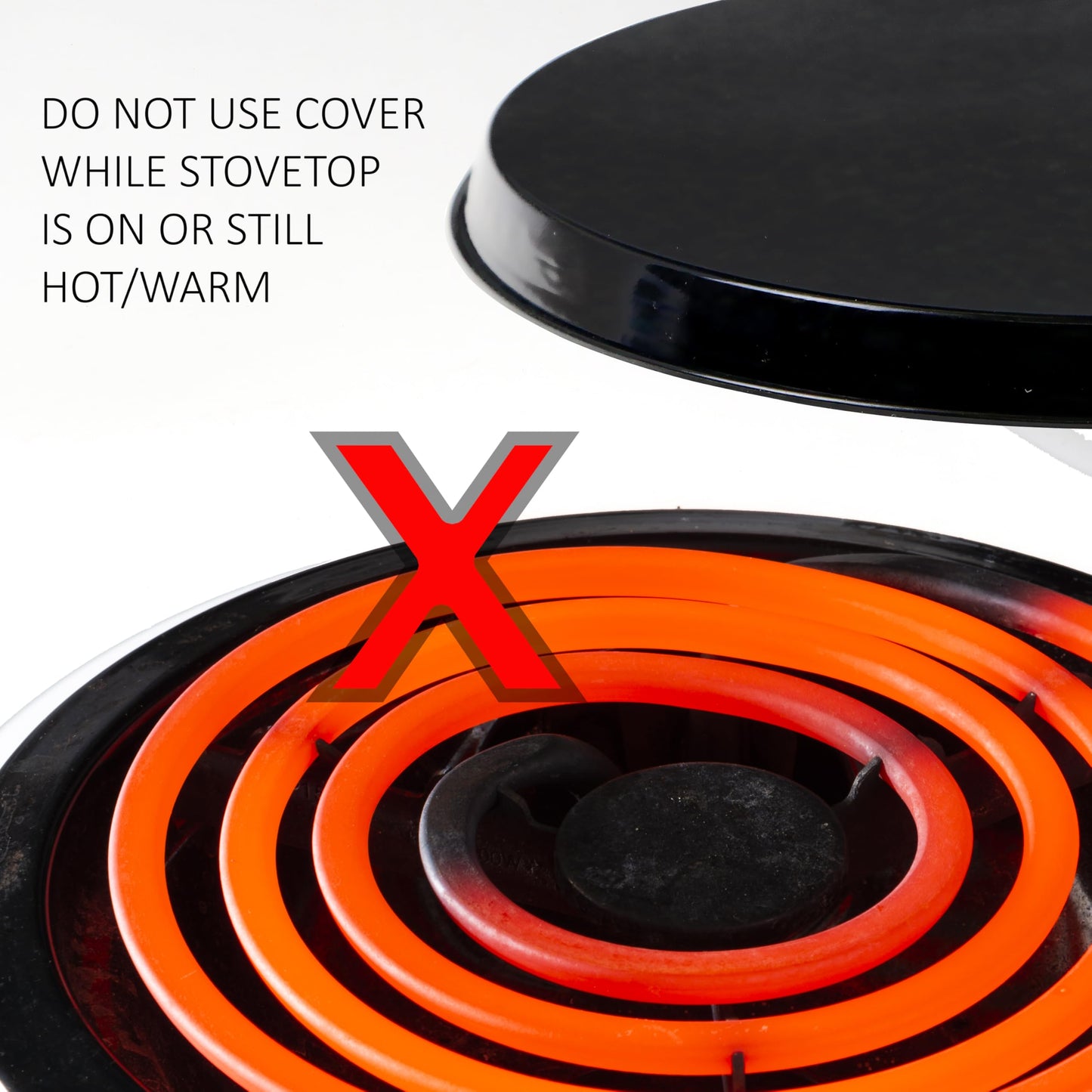 Reston Lloyd, Burner Covers For Electric Stovetop, Decorative Lightweight Tin Covers, Set of 4 (2-8 inch & 2-10 inch), Conceals Messy Drip Pans, Country Kettle