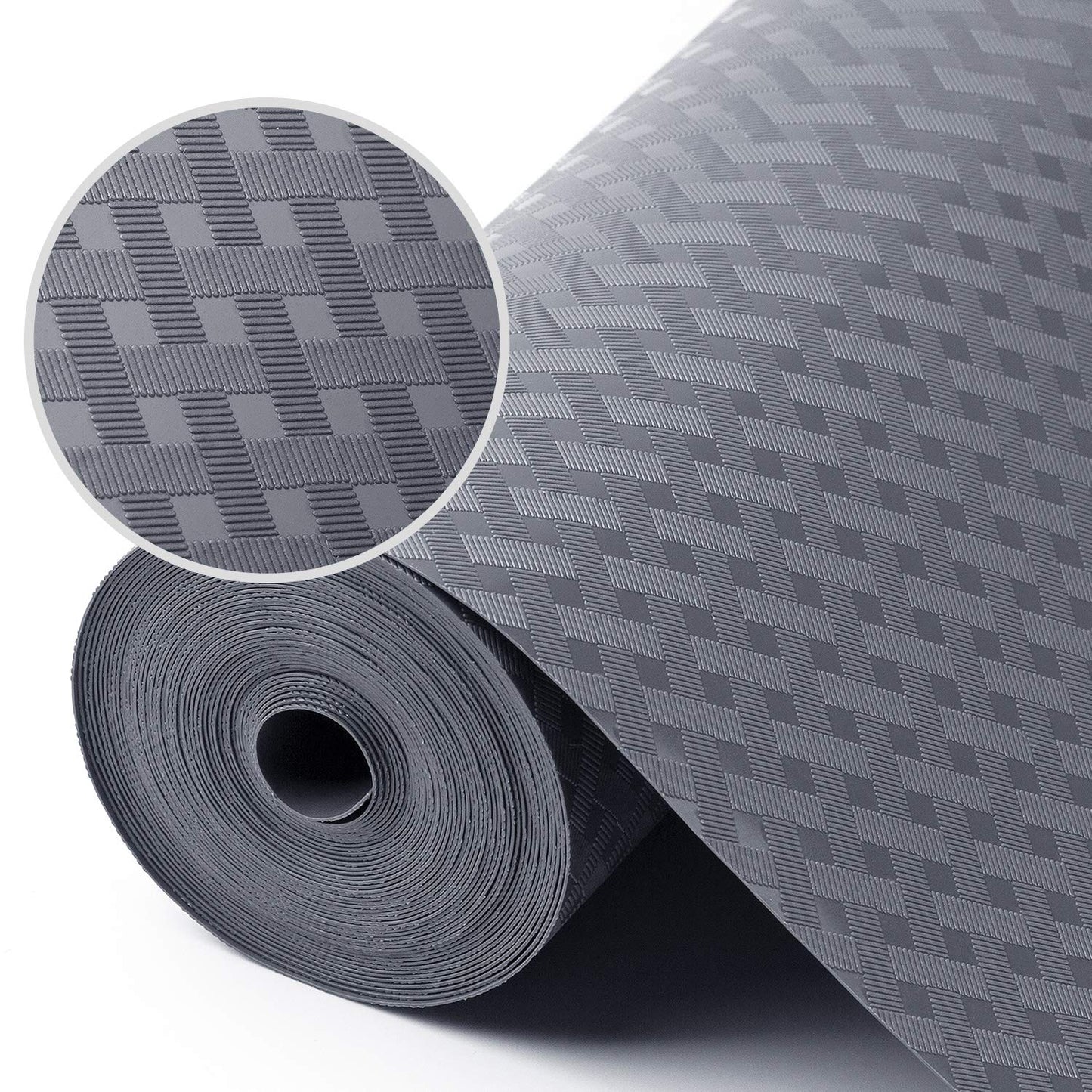 StaHom Shelf Liners for Kitchen Cabinets, Waterproof and Oil-Proof Kitchen Cupboard Liner, Refrigerator Liners and Plastic Drawer Mats EVA Non Adhesive Shelves, Fridge - Gray 11.8 x 118 Inches