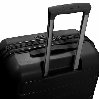 Traveler's Choice Pagosa Hardshell Expandable Luggage with Spinner Wheels, Black, 2-Piece Set (22/26)