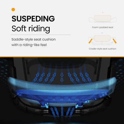 COLAMY Aether Executive Office Chair for Long Hours, One-Touch Easy Adjust Managerial Desk Chair with Levitating Seat Cushion & Pilot-Level Sync Armrests, 300 LBS Mid Back Mesh Computer Chair,Grey
