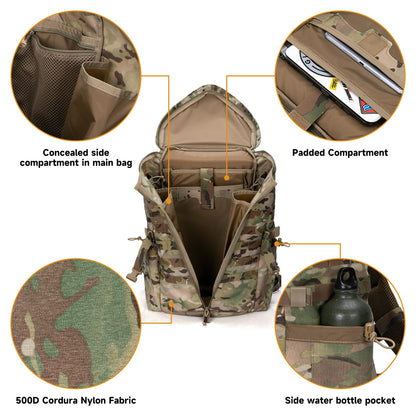 EXCELLENT ELITE SPANKER Tactical Military Backpack 35L Camping Hiking Backpack for Men and Women for Outdoor Hiking, Trekking, and Travel(Multicam)
