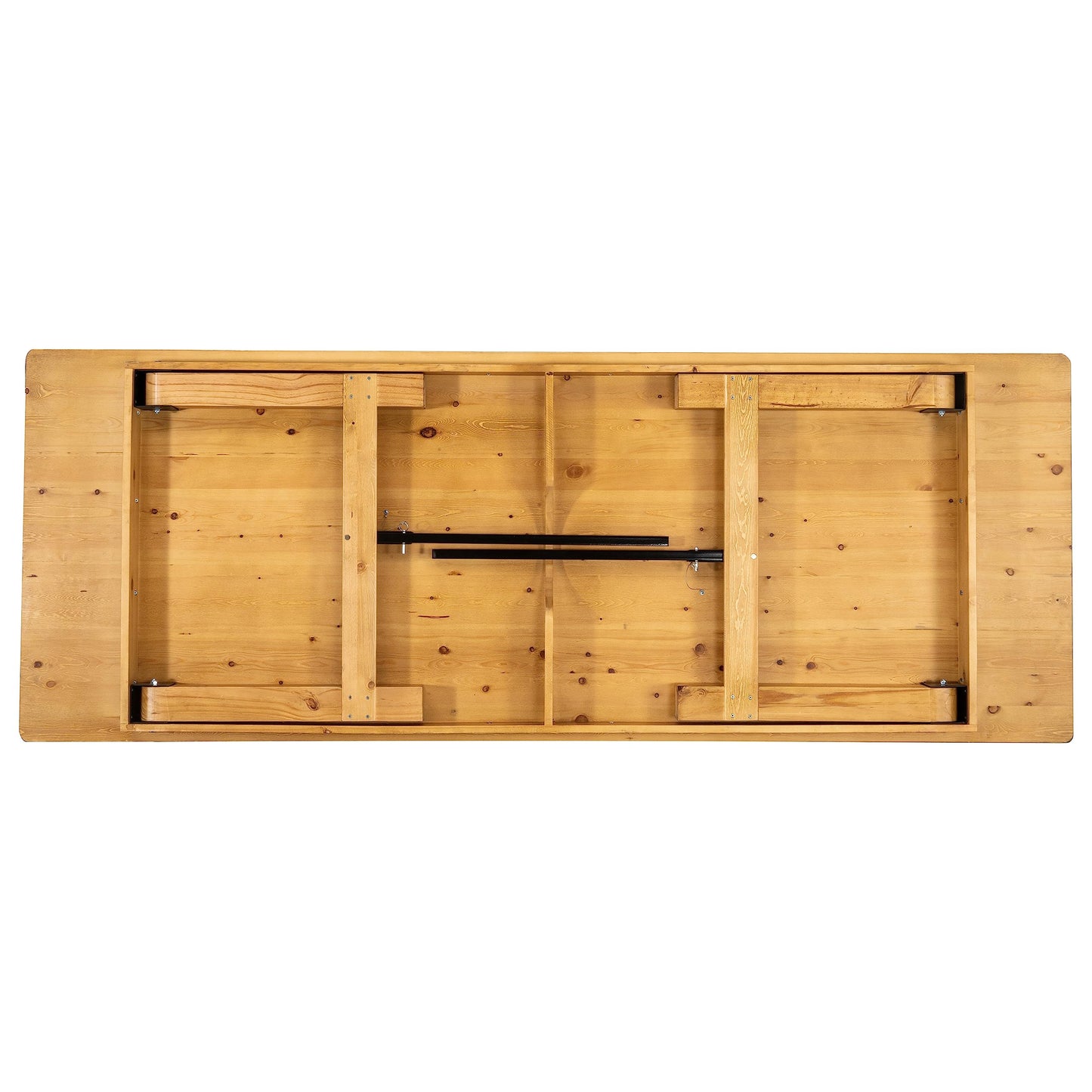 Flash Furniture Hercules Commercial Grade Farmhouse Dining Table | Solid Pine Foldable Table for 10 in Antique Rustic Light Natural | Rustic Charm for Home and Events
