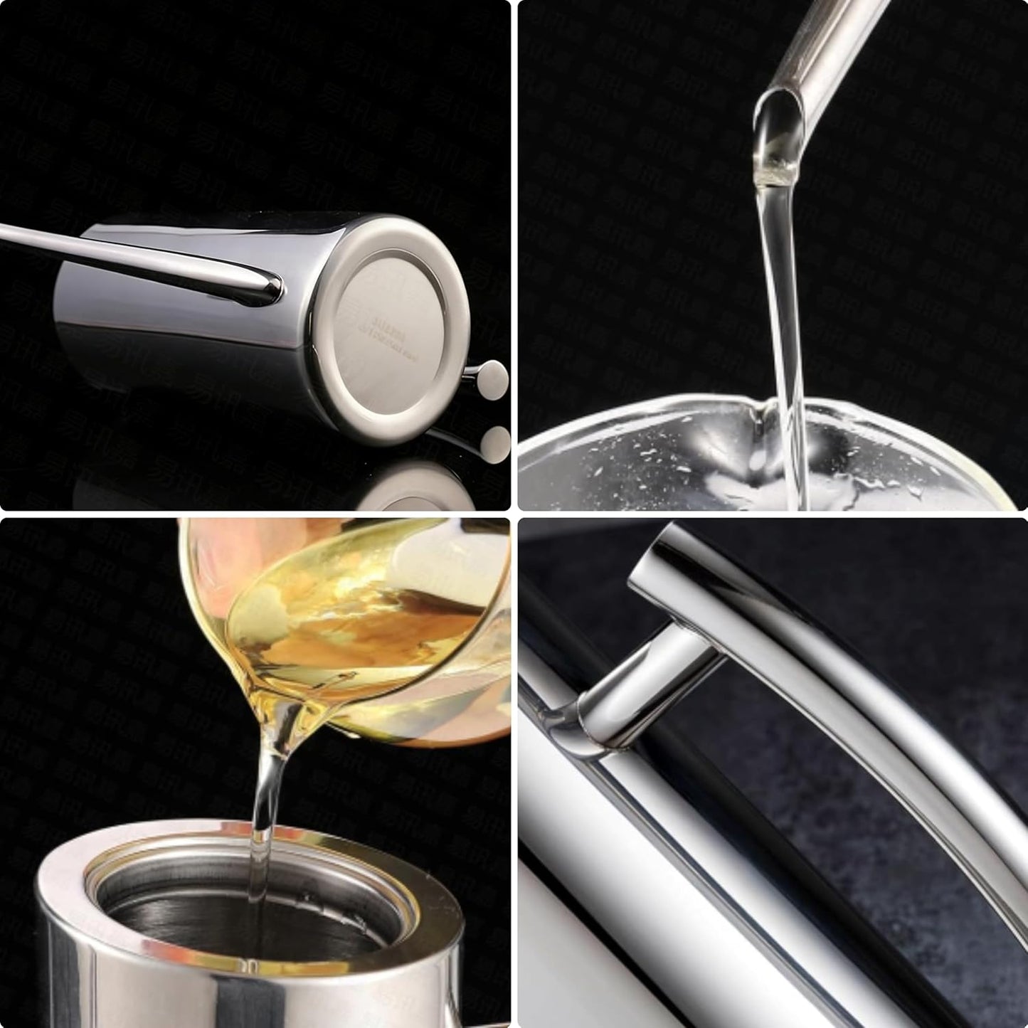24oz/700mL KSENDALO Stainless Steel Olive Oil Dispenser - Leakproof Oil Bottle, Premium One-Piece Design with Long