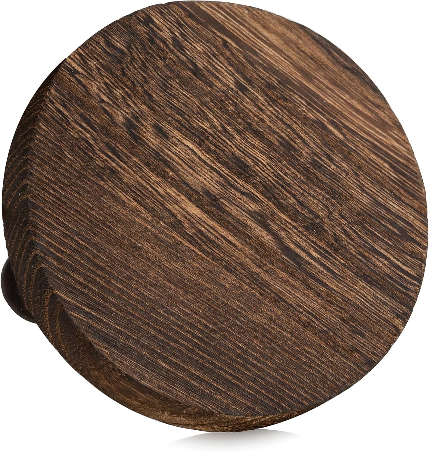 2 Counter Romadedi Farmhouse Wood Riser for Display- pcs Rustic Decor Mini Wooden Pedestal Decorative Round Tray