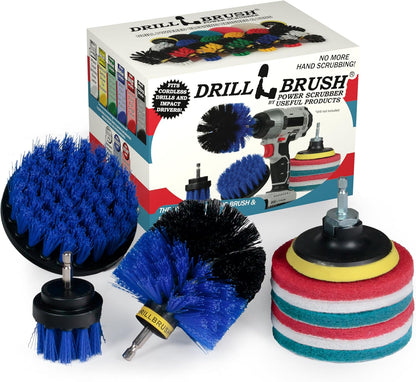 Drillbrush Cleaning Supplies - - Brush Drill Attachment Kit - Drill Brush Pads - Hot Tub Cleaner Brush - Pool Cleaner