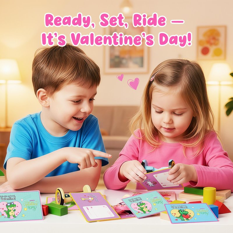 DG-Direct 28 PCS Valentine’s Day Balance Scooters and Cards, Valentines Day Gifts for Kids, Fidget Toys with Valentine Cards, Valentine Cards for Kids Classroom, School Exchange Gift Party Favors