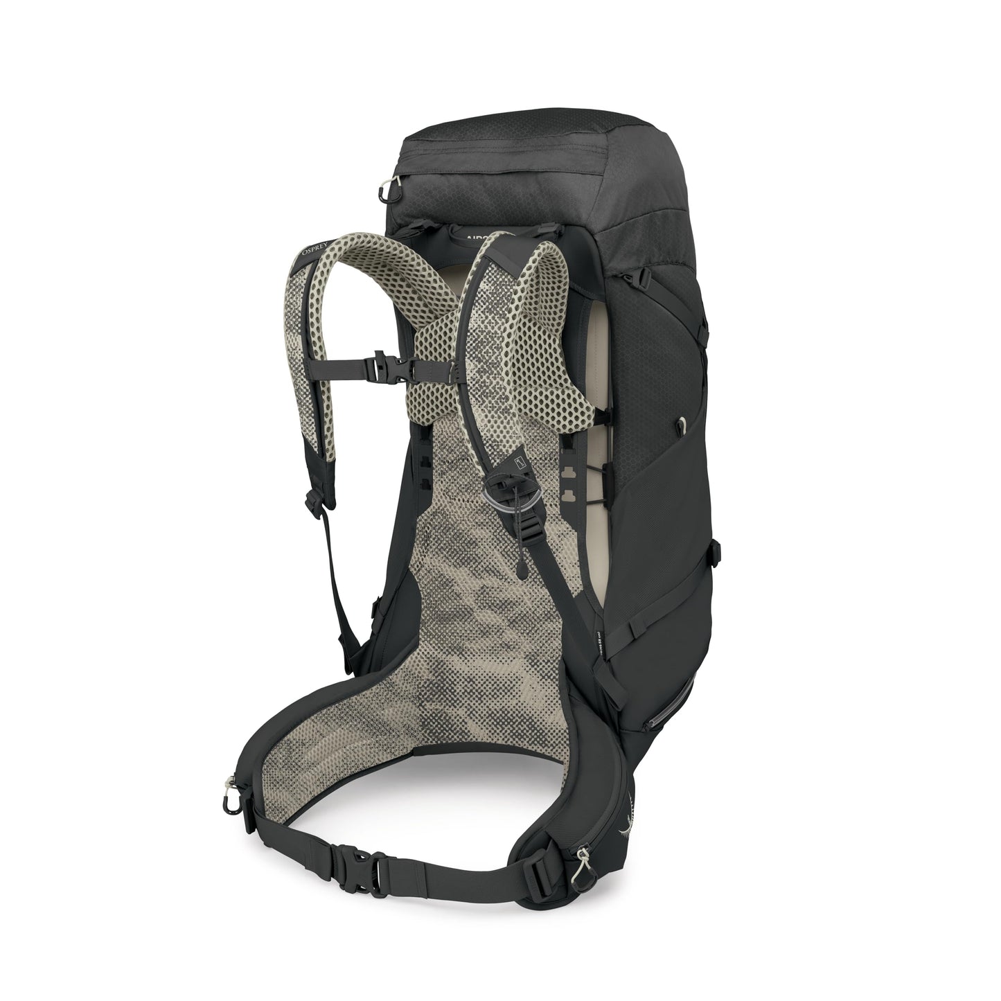 Osprey Stratos 44L Men's Hiking Backpack - Lightweight Backpacking Pack with Waterproof Raincover - Camping Bag, Raven Black
