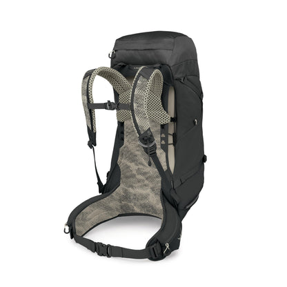 Osprey Stratos 44L Men's Hiking Backpack - Lightweight Backpacking Pack with Waterproof Raincover - Camping Bag, Raven Black
