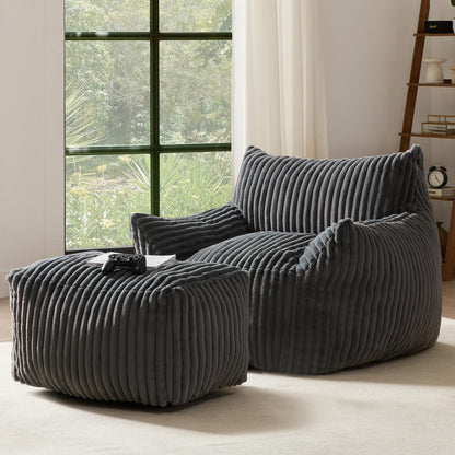 Oversized Bean Bag Chair for Living Room Furniture Bean Bag Chairs for Adults- Small Couch & Lounge Accent Chair for Living Room Chairs or Bedroom