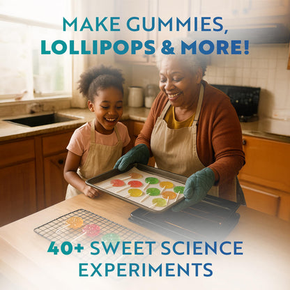 Playz Edible Candy Making Science Kit for Kids Ages 8-12 Years Old - Food Science Chemistry Kid Science Kit with 40 Experiments to Make Your Own Chocolates, Educational Science Kits for Boy & Girls