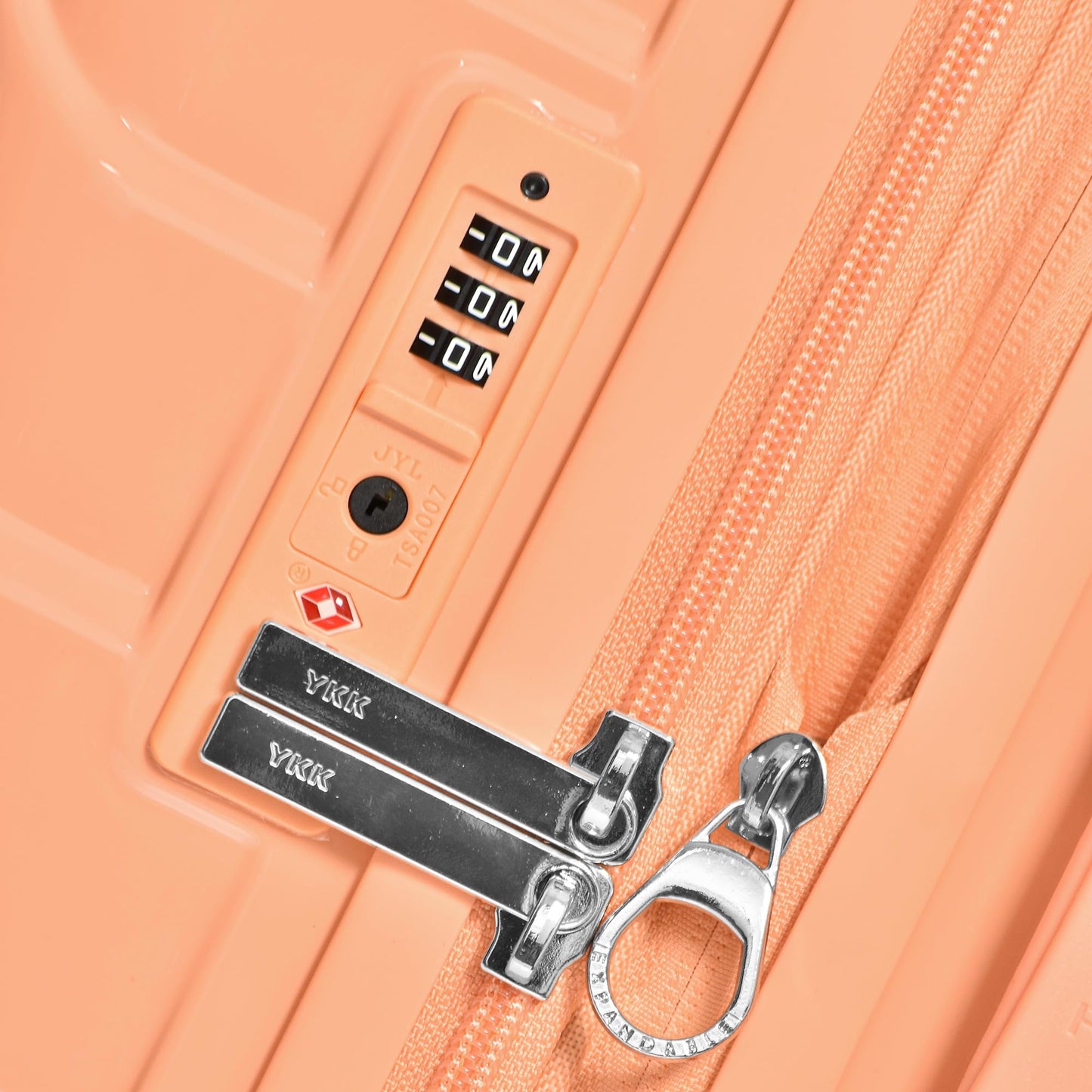 Traveler's Choice Phenom Hardside Spinner Luggage Set, TSA Lock, Tangerine, 3-Piece Set (21/25/29)