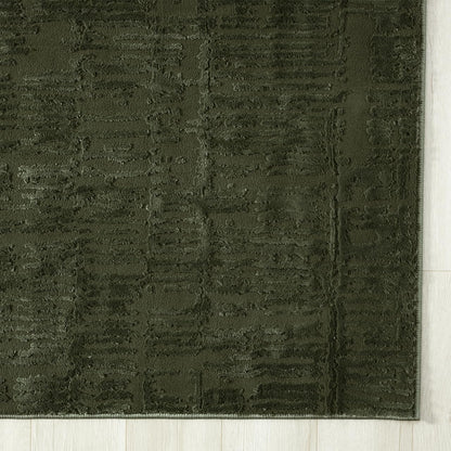 Abani Sage Green Area Rug | 6' x 9' - Forest Textured - Grid, Chunky and Soft Washable Plush Carpet | Perfect for Living Room & Bedroom | Plush Deco Collection