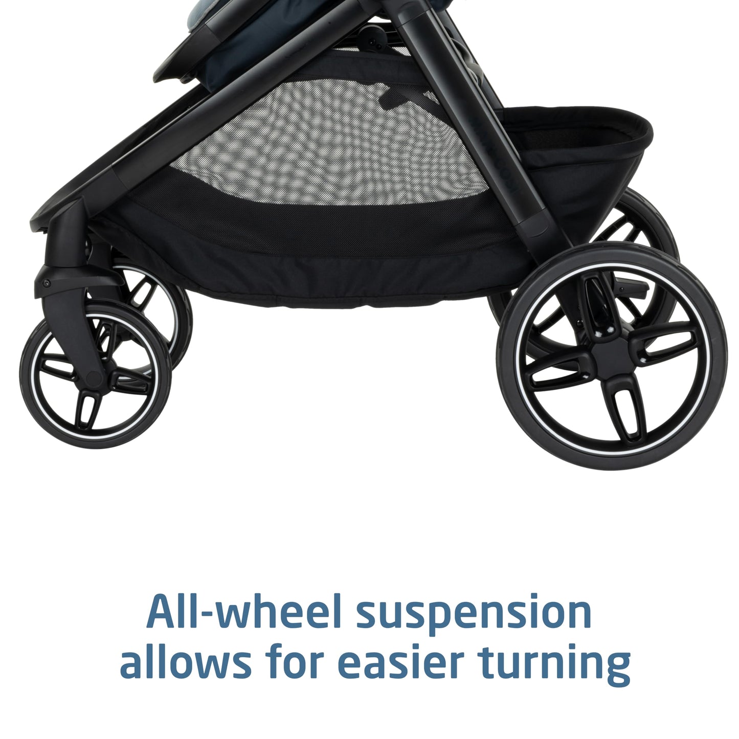 Maxi-Cosi Zelia Pro 5-in-1 Travel System with Mico Pro Infant Car Seat, Baby Stroller Combo, Reversible Seat, Large Wheels, Adjustable Handle, Newborn to Toddler, Lightweight, Seascape