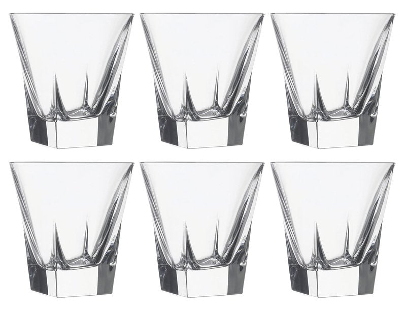 Barski Tumbler Glass - Double Old Fashioned - Set of 6 - Glasses - Designed DOF Crystal Glass Tumblers - For Whiskey - Bourbon - Water - Beverage - Drinking Glasses - 9.25 oz. - Made in Europe
